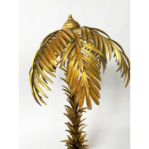 189 - PALM TREE LAMP, 1920s style gilt metal palm tree form, 160cm H.