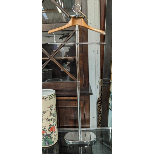 479 - VALET STAND, 48cm H, contemporary, together with stick stand, 122cm H, Chinese export style ceramic.... 