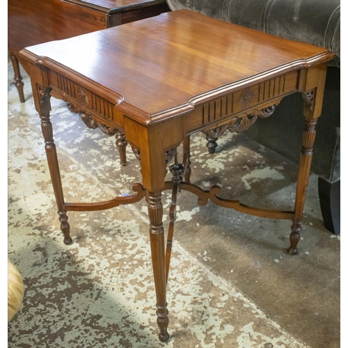 151 - OCCASIONAL TABLE, Edwardian mahogany, circa 1910, with square top, 73cm H x 64cm W.