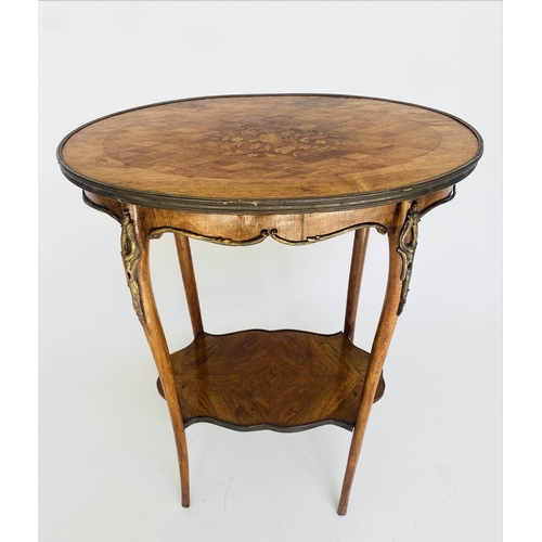 113 - LAMP TABLE, late 19th/early 20th century French rosewood, walnut, marquetry and gilt metal mounted w... 