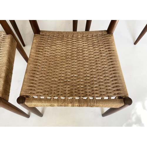 352 - MOGENS KOLD DINING CHAIRS, a set of five, 74cm H, teak vintage 1960s. (5)