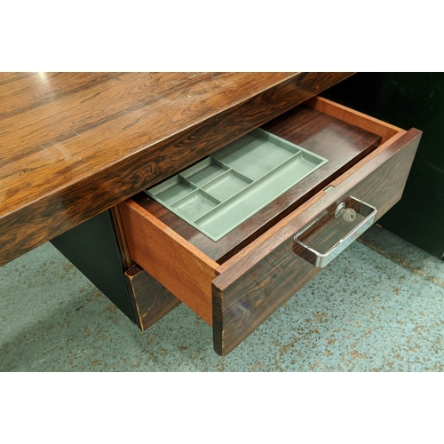 362 - ATTRIBUTED TO GORDON RUSSELL GR1 DESK BY TREVOR CHINN AND RAY LEIGH, 213cm x 90.5cm x 73cm, vintage ... 