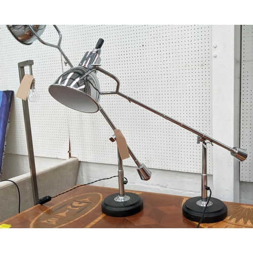 365 - COUNTERPOISE DESK LAMPS, a pair, 87cm H at tallest. (2)