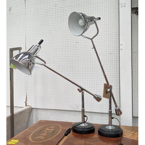 366 - COUNTERPOISE DESK LAMPS, a pair, 87cm H at tallest. (2)