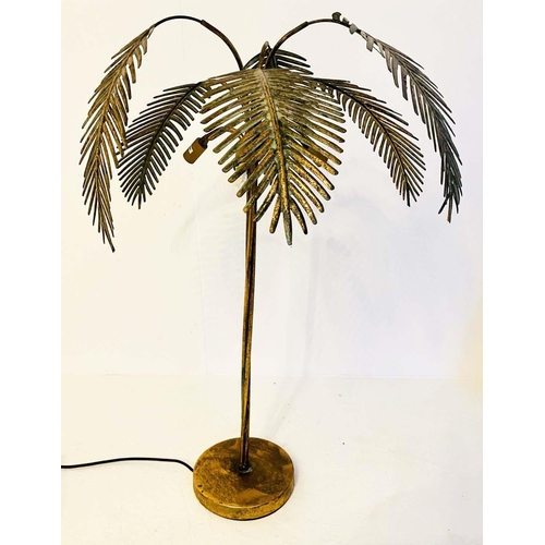 467 - MAISON JANSEN STYLE PALM TREE LAMP, gilt metal, 80cm x 48cm.