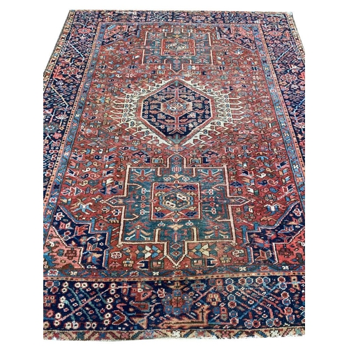 89 - ANTIQUE KARAJA RUG, 190cm x 150cm.