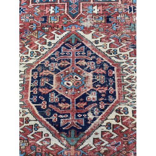 89 - ANTIQUE KARAJA RUG, 190cm x 150cm.