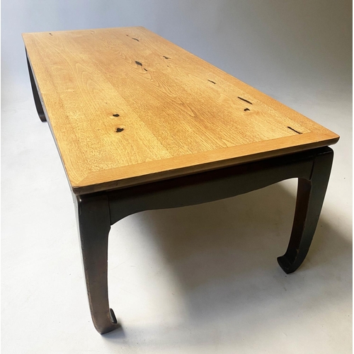 304 - LOW TABLE, U.S. Chinese style specimen timber by Lane, Altavista,Virginia, 132cm W x 56cm D x 40cm H... 