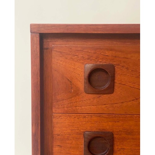 360 - CHEST, 1970s Danish teak, with five long drawers and recessed rosewood handles, 76cm x 43cm x 106cm ... 