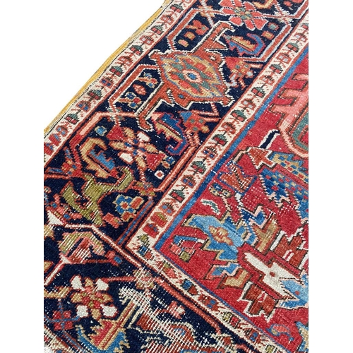 92 - ANTIQUE HERIZ CARPET, 360cm x 275cm.