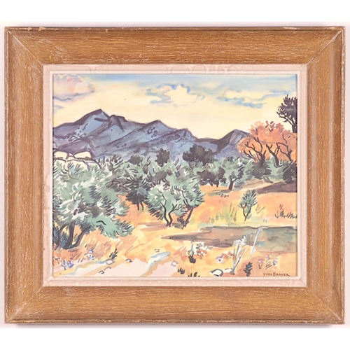 63 - YVES BRAYER, Provence, off set lithograph, signed in the plate, vintage French frame, 79cm x 61cm.  ... 