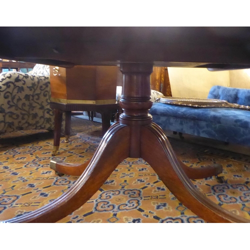 118 - BREAKFAST TABLE, 164cm L x 71cm H x 20cm D Regency mahogany and ebonised strung with rounded rectang... 