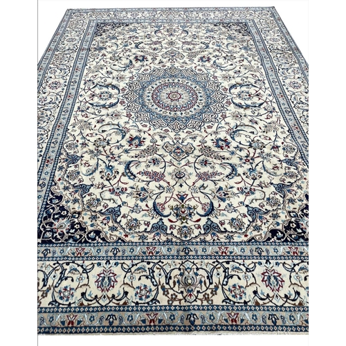 84 - PART SILK NAIN CARPET, 345cm x 245cm.