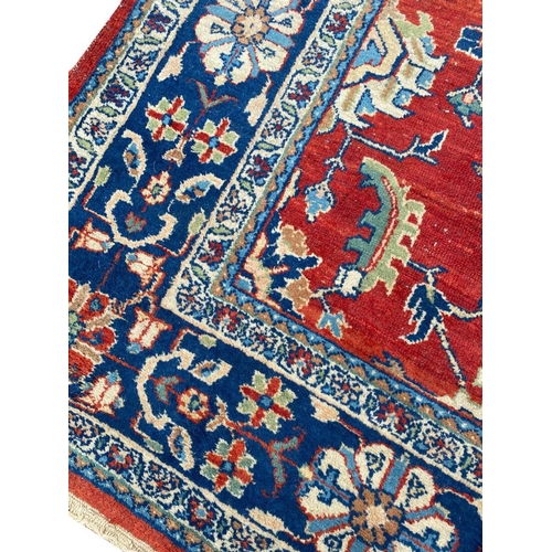 94 - ANTIQUE PERSIAN MAHAL CARPET, 300cm x 225cm.