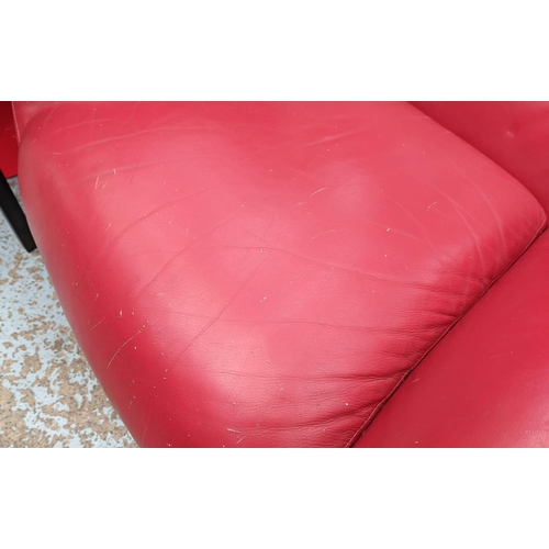 338 - HABITAT SWIVEL LOUNGE CHAIRS, a pair, 100cm H. (2)