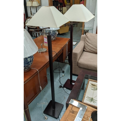 336 - FLAM & LUCE FLOOR LAMPS, a pair, each 155cm H, with shades. (2)