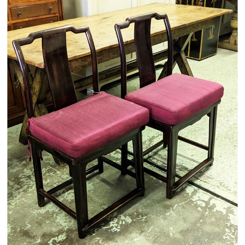 326 - CHINESE CHAIRS, a set of four, each 47cm W. (4)