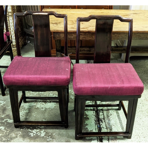 326 - CHINESE CHAIRS, a set of four, each 47cm W. (4)