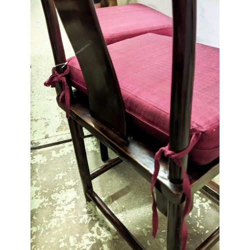 326 - CHINESE CHAIRS, a set of four, each 47cm W. (4)