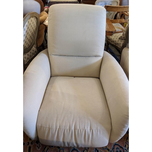 325 - NATUZZI RECLINING SWIVEL CHAIR, 83cm.