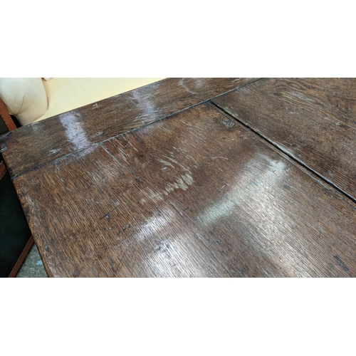 354 - REFECTORY TABLE, 205cm x 76cm x 72cm, 17th century inspired, oak.