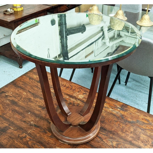 304 - MARTINI TABLE, 62cm x 59cm, Art Deco style, mirrored top.