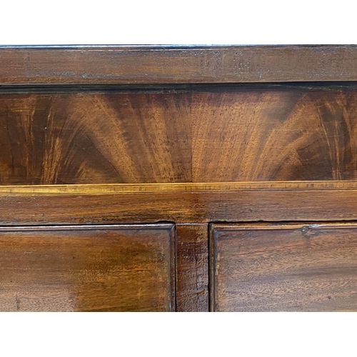 415 - SCOTTISH HALL CHEST, early 19th century Scottish mahogany, with flamed figured frieze, adapted shall... 