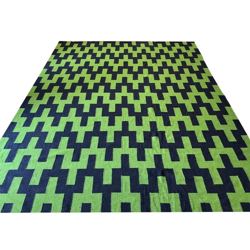 115 - JONATHAN ADLER FLATWEAVE CARPET, 305cm x 246cm.