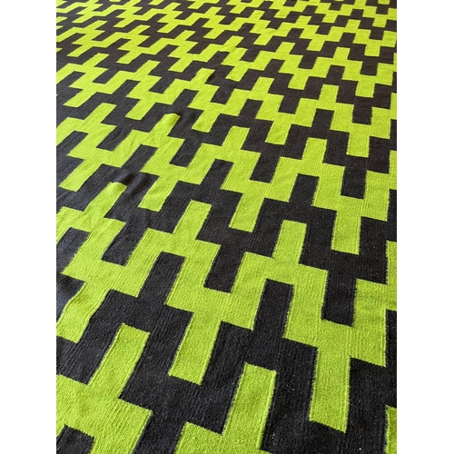 115 - JONATHAN ADLER FLATWEAVE CARPET, 305cm x 246cm.