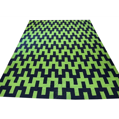 116 - JONATHAN ADLER FLATWEAVE CARPET, 317cm x 246cm.