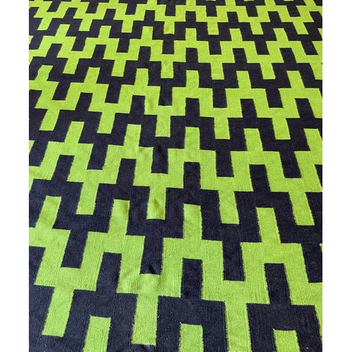 116 - JONATHAN ADLER FLATWEAVE CARPET, 317cm x 246cm.