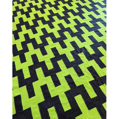 116 - JONATHAN ADLER FLATWEAVE CARPET, 317cm x 246cm.