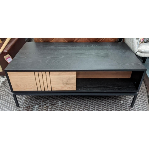 467 - LOW TABLE, 120cm x 60cm x 46cm, contemporary Danish style, with drawer on each side.