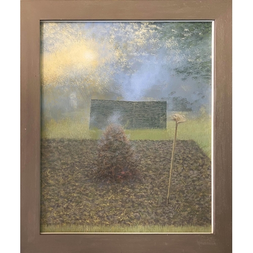 107 - DAVID TINDLE (b.1932), 'Corner of an English Garden' egg tempera, 49cm x 39cm, framed and glazed. (S... 