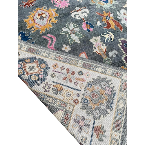 112 - CONTEMPORARY OUSHAK CARPET, 344cm x 240cm.