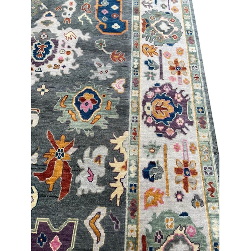 112 - CONTEMPORARY OUSHAK CARPET, 344cm x 240cm.