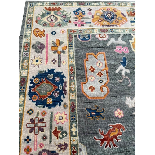 112 - CONTEMPORARY OUSHAK CARPET, 344cm x 240cm.