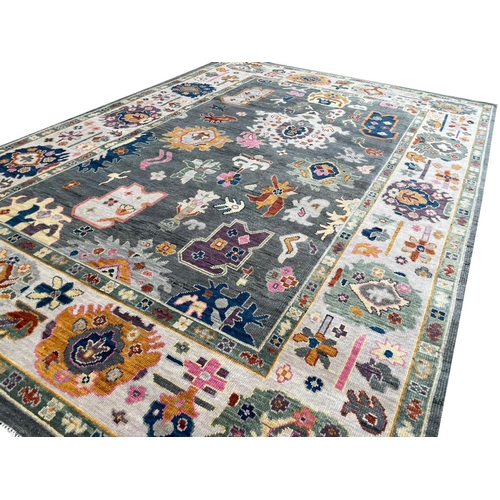 112 - CONTEMPORARY OUSHAK CARPET, 344cm x 240cm.