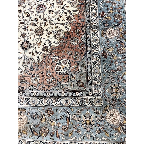 140 - INDIAN ISPHAHAN DESIGN CARPET, 370cm x 278cm.