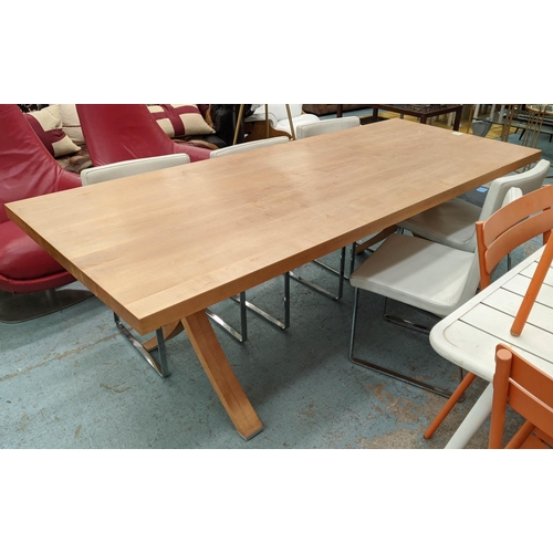 323 - RIVA 1920 DINING TABLE, 200cm x 90cm x 74cm.