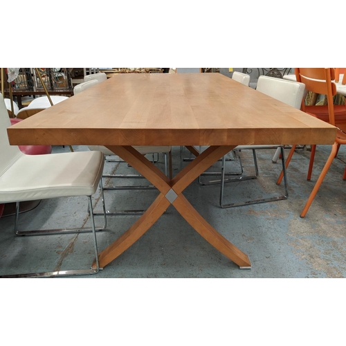 323 - RIVA 1920 DINING TABLE, 200cm x 90cm x 74cm.