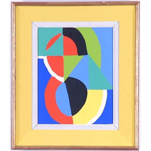 94 - SONIA DELAUNAY, Abstract pochoir after the gouache, published by SanLazaro 1956, ref: Daniel Jacomet... 