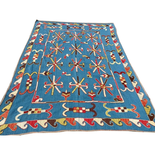 81 - FINE SUZANI KILIM, 210cm x 158cm.