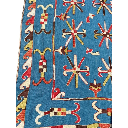 81 - FINE SUZANI KILIM, 210cm x 158cm.