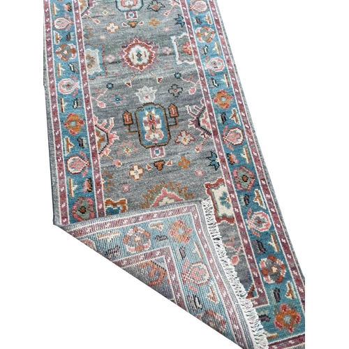 84 - CONTEMPORARY BAKSHAISH DESIGN RUNNER, 301cm x 75cm.