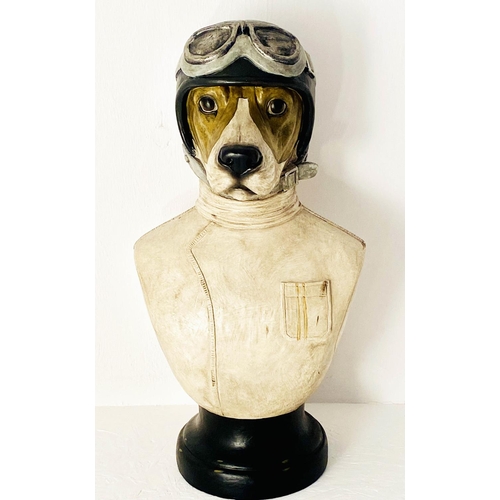 502 - 'STIRLING MUTTS' SCULPTURAL BUST, 50cm x 25cm x 21cm.