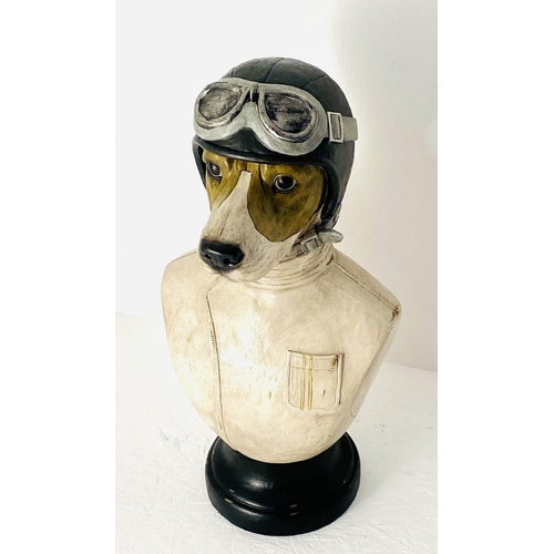 502 - 'STIRLING MUTTS' SCULPTURAL BUST, 50cm x 25cm x 21cm.