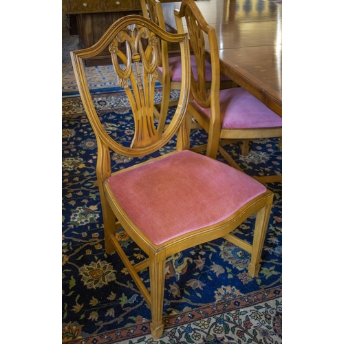 220 - DINING TABLE, 76cm H x 100cm x 162cm L, 268cm extended, Georgian style yewwood with two extra leaves... 