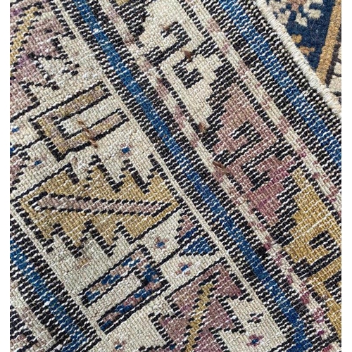 85 - ANTIQUE SHIRVAN RUG, 180cm x 120cm.