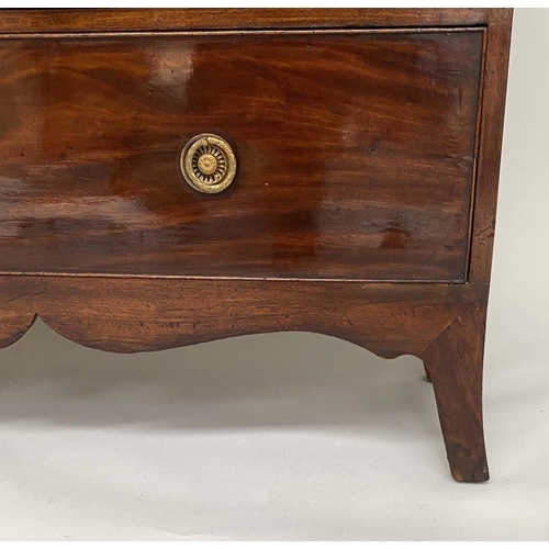 122 - SCOTTISH HALL CHEST, early 19th century Scottish mahogany adapted shallow proportions with two short... 